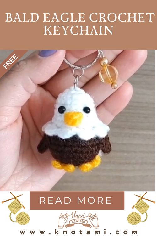 Bald Eagle Crochet Keychain Pattern – Easy Amigurumi