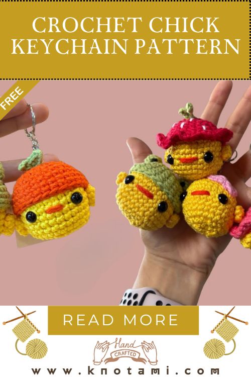 Crochet Chick Keychain Pattern Easy Mini Amigurumi