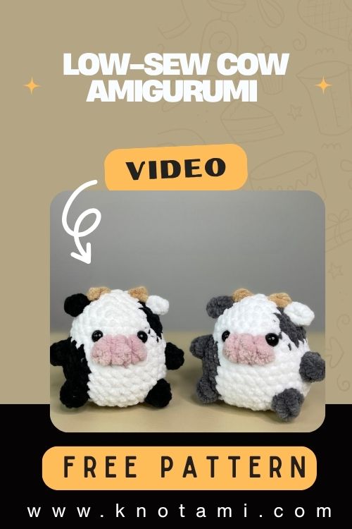 Crochet Easy Low-Sew Cow Amigurumi Pattern