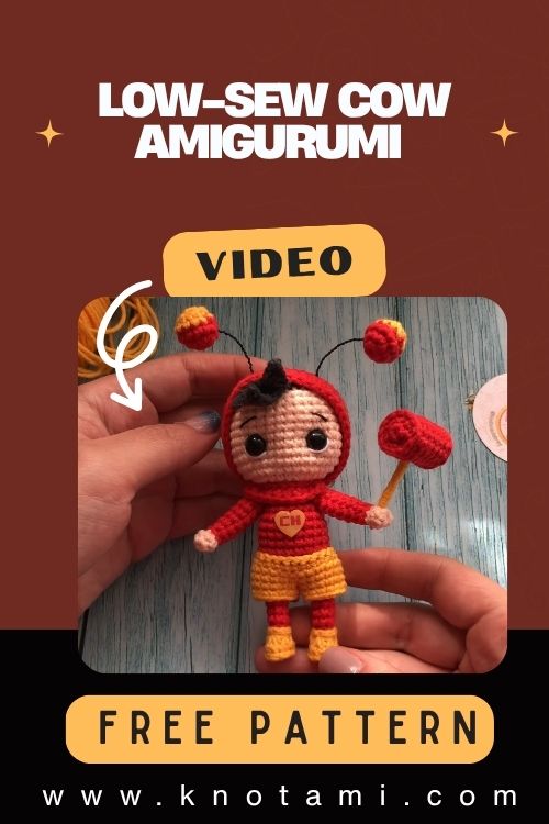 Crochet Red Superhero Bug Amigurumi Pattern Toy