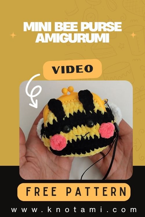 Cute Crochet Easy Mini Bee Purse Amigurumi Pattern
