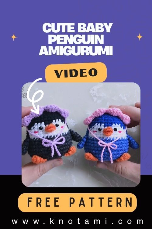 DIY Crochet Cute Baby Penguin Amigurumi Plush Pattern