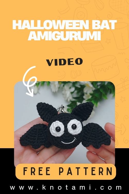 DIY Crochet Halloween Bat  | Kawaii Amigurumi Brooch