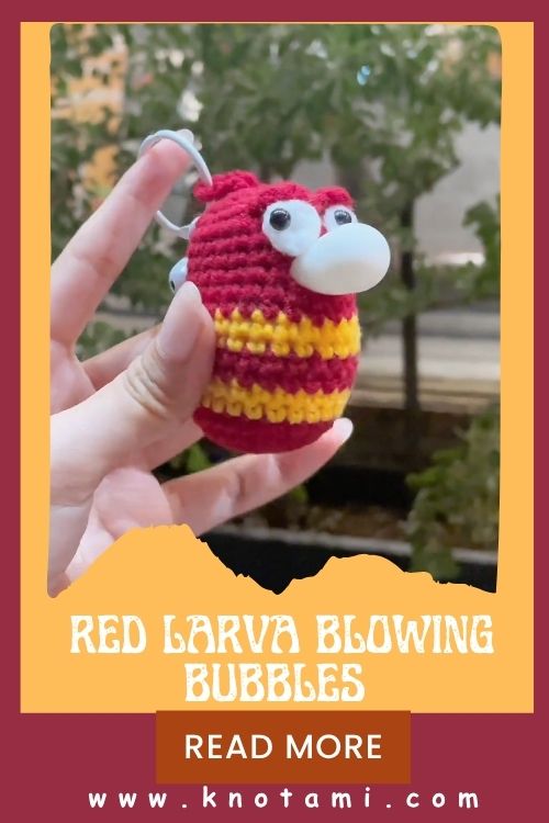 DIY Crochet Red Larva Blowing Bubbles Cute & Creative Amigurumi Idea