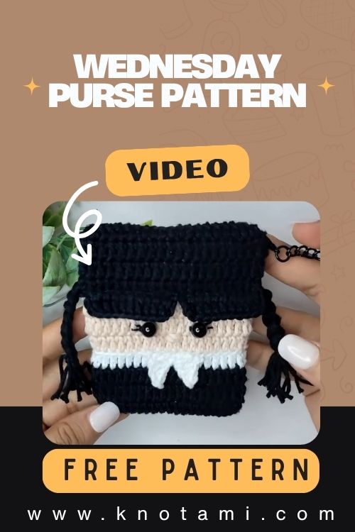 DIY Crochet Wednesday Purse Pattern Gothic Style Handbag