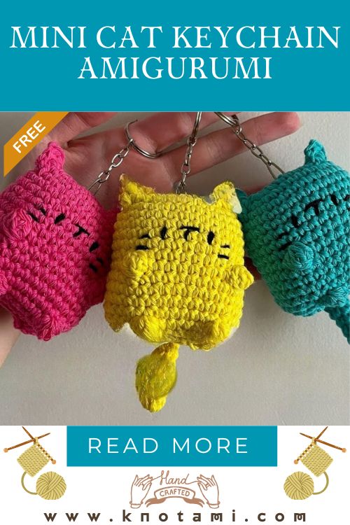 Easy Crochet Kitten Mini Cat Keychain Amigurumi for Beginners