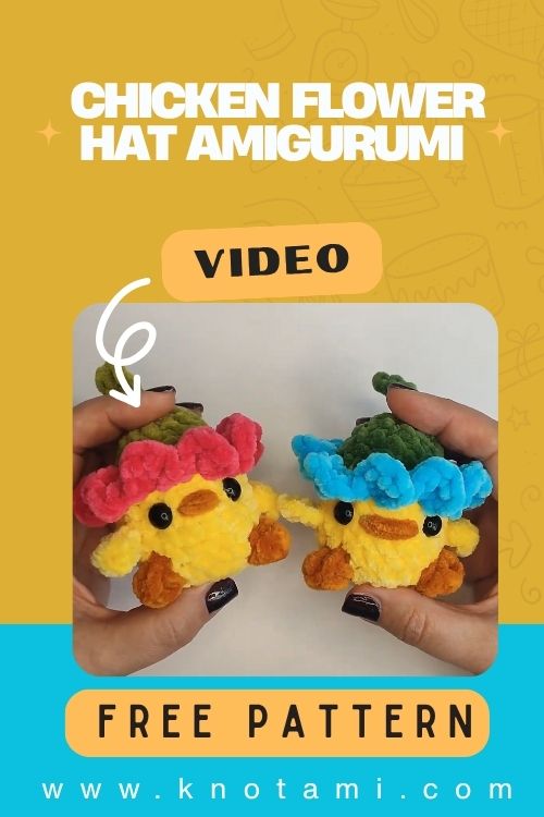 How to Crochet a Chicken Flower Hat Amigurumi Pattern