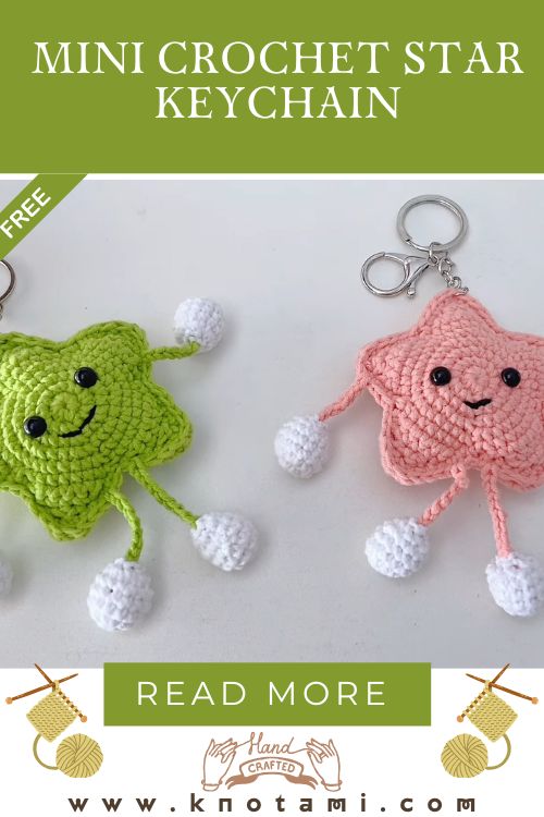 Mini Crochet Star Keychain – Simple Amigurumi Pattern