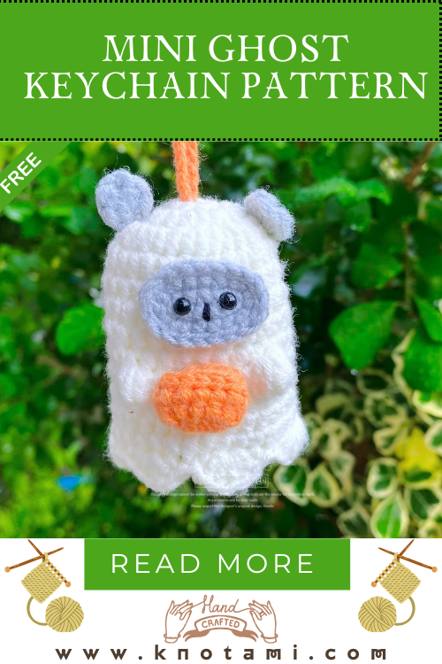 Mini Ghost Keychain Pattern Easy Crochet Amigurumi Halloween