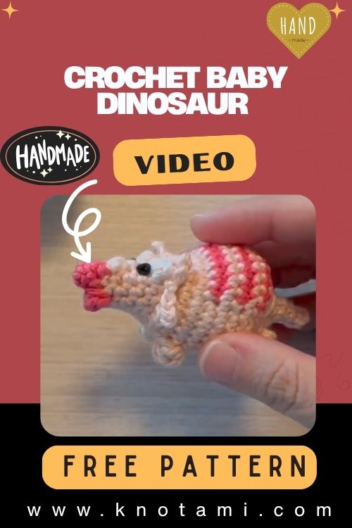 Crochet Baby Dinosaur Triceratops Amigurumi Pattern