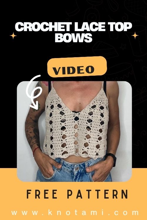 Crochet Lace Top with Bows Elegant Pattern for Beginners