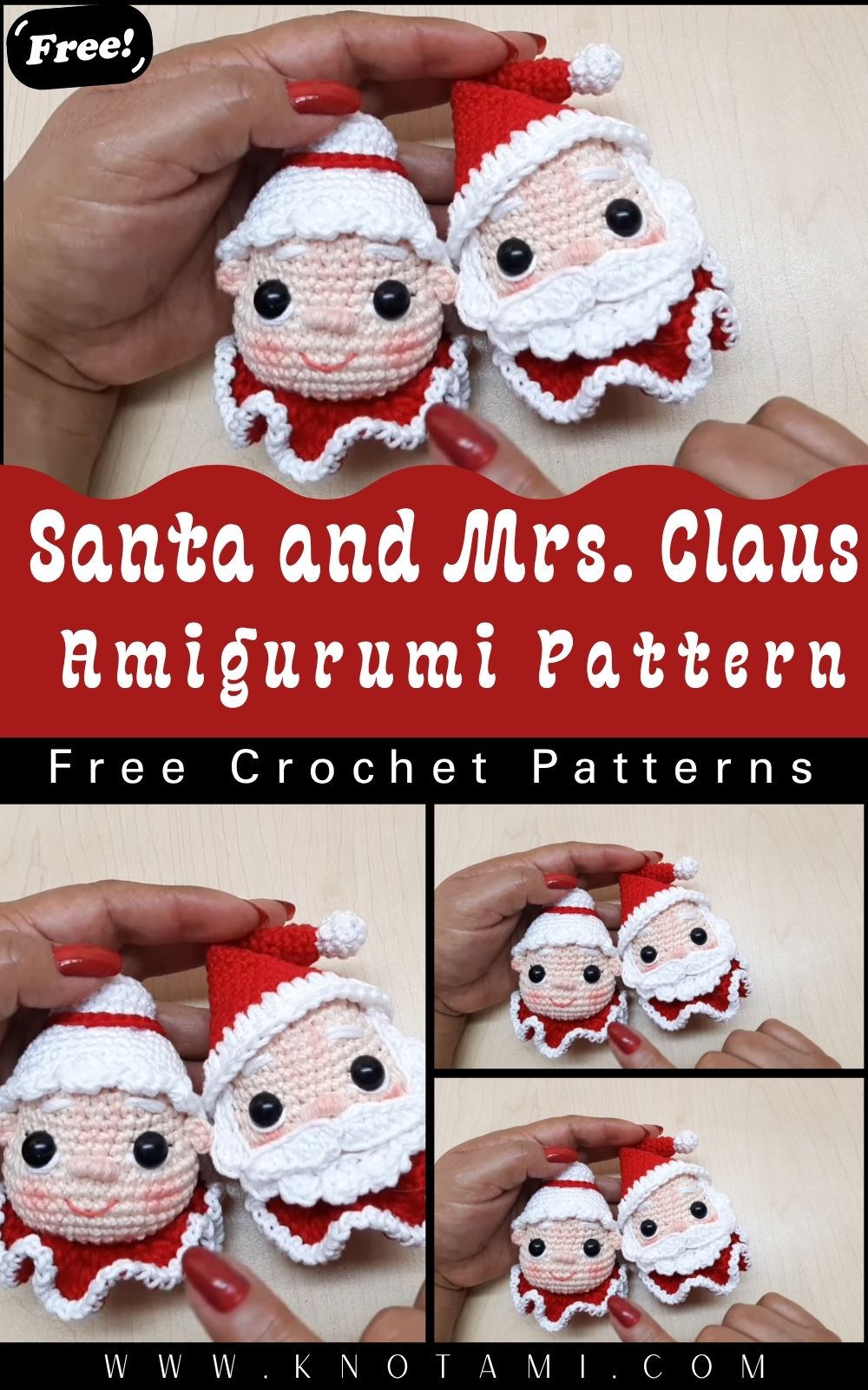 Crochet Santa and Mrs. Claus Christmas Amigurumi Pattern