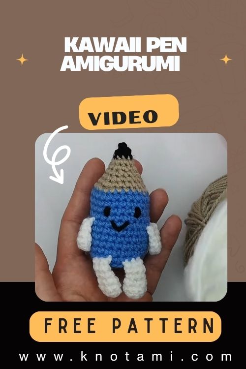 Cute Crochet Kawaii Pen Amigurumi Pattern