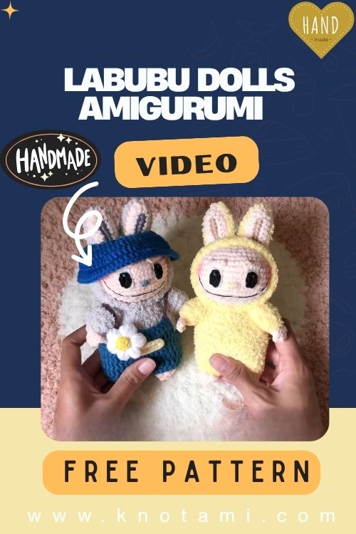Cute Crochet Labubu Dolls Amigurumi Pattern Toy