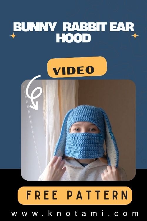 DIY Crochet Bunny Balaclava Rabbit Ear Hood Pattern