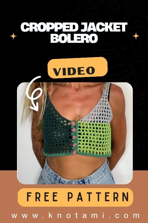 DIY Crochet Cropped Jacket Bolero Elegant Pattern