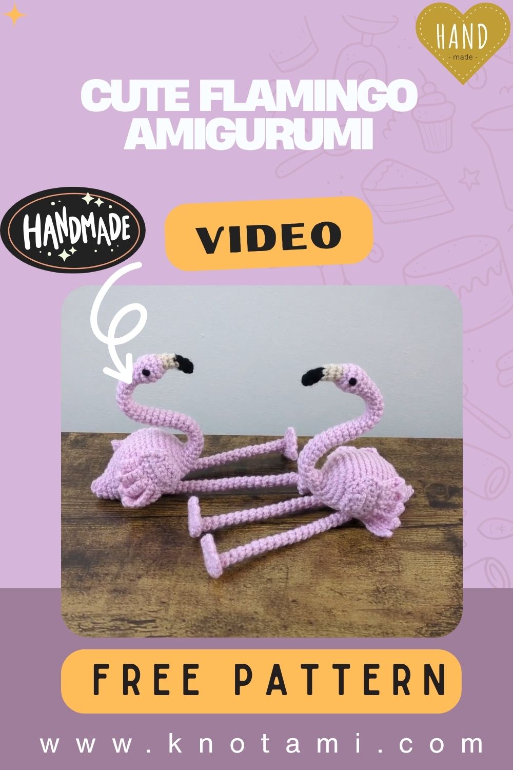DIY Crochet Cute Flamingo Amigurumi Pattern Toy