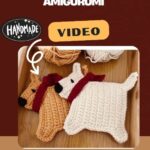 DIY Crochet Cute Small Dog Scarf Coaster Amigurumi Pattern