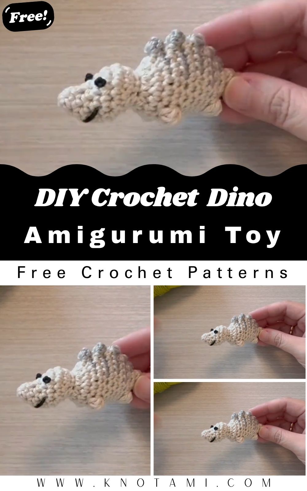 DIY Crochet Dino Stegosaurus Amigurumi Toy Adorable
