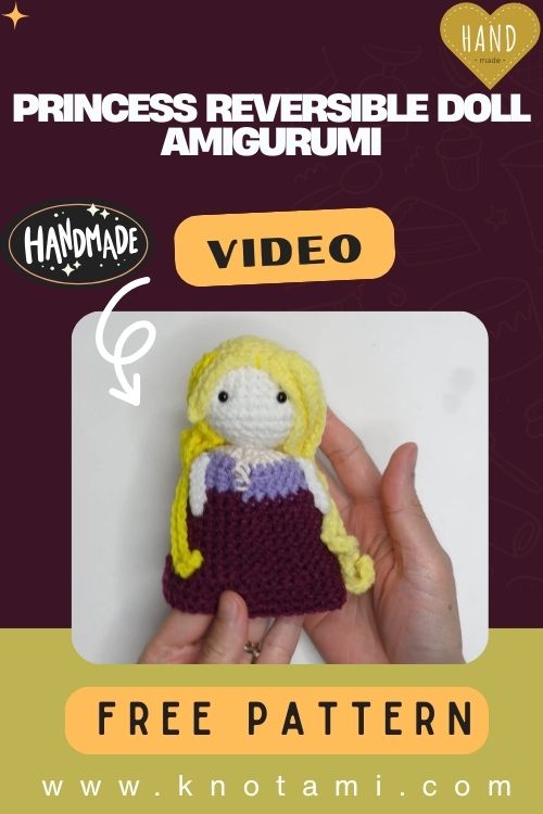 DIY Crochet Disney Princess Reversible Doll Amigurumi Pattern