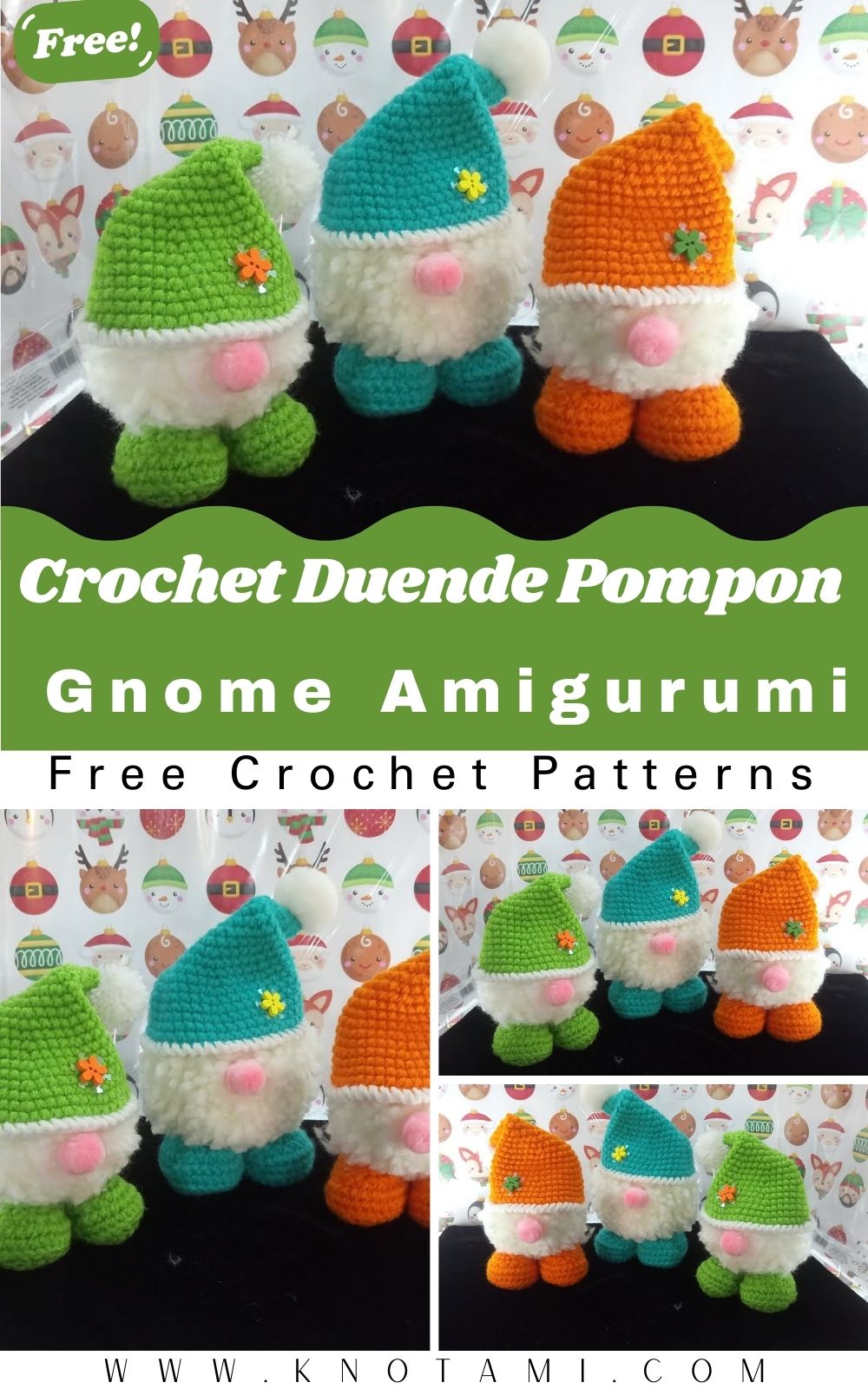 Cute Crochet Pompon Gnome Amigurumi – Duende DIY Pattern