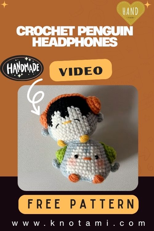 DIY Crochet Penguin Headphones Amigurumi Pattern Plush