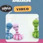 Easy Crochet Blue Snake Keychain Amigurumi Pattern
