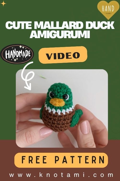Easy Crochet Cute Mallard Duck Amigurumi Pattern
