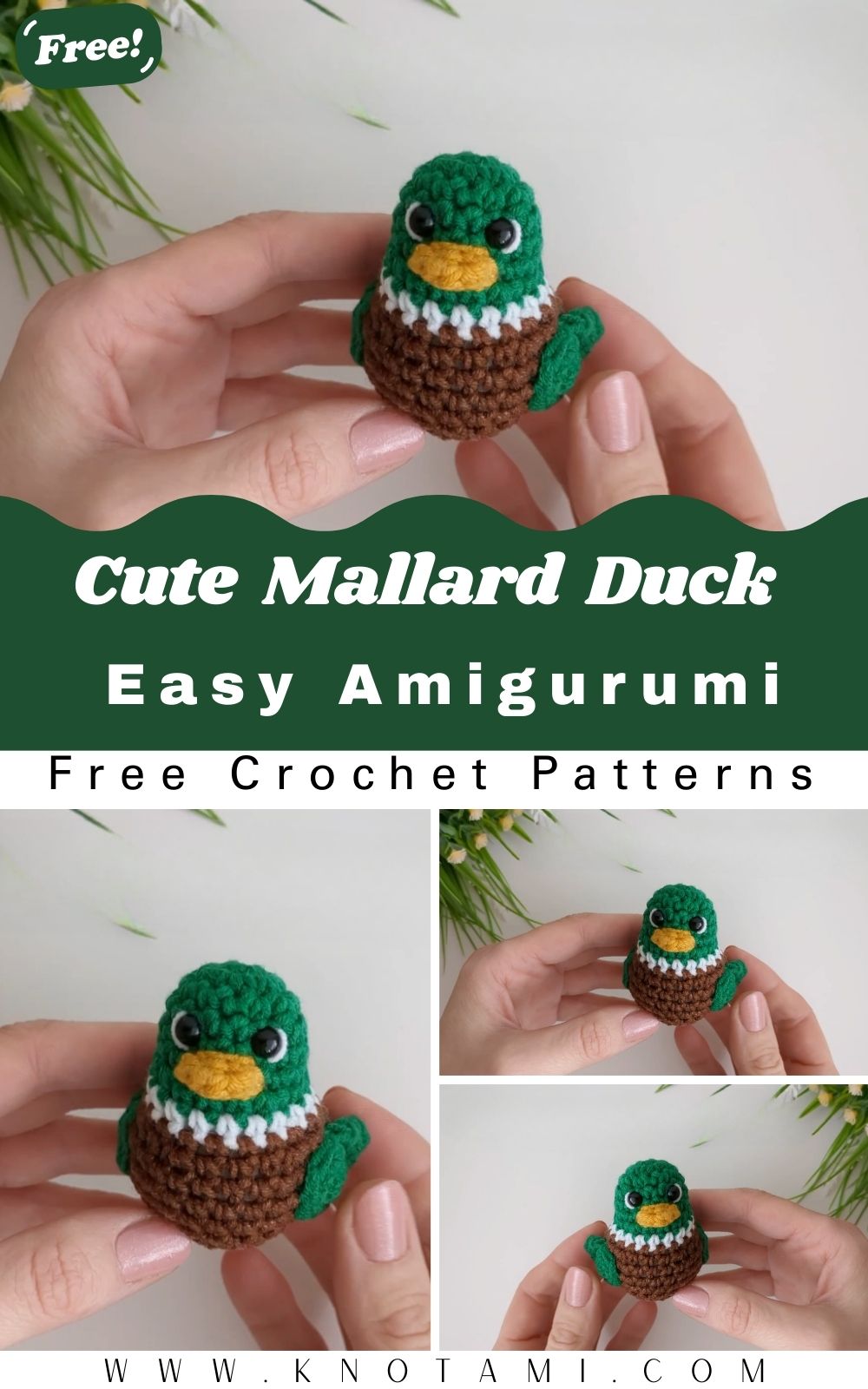 Easy Mallard Duck Amigurumi Crochet Pattern | Cute Duck Plush Toy Tutorial