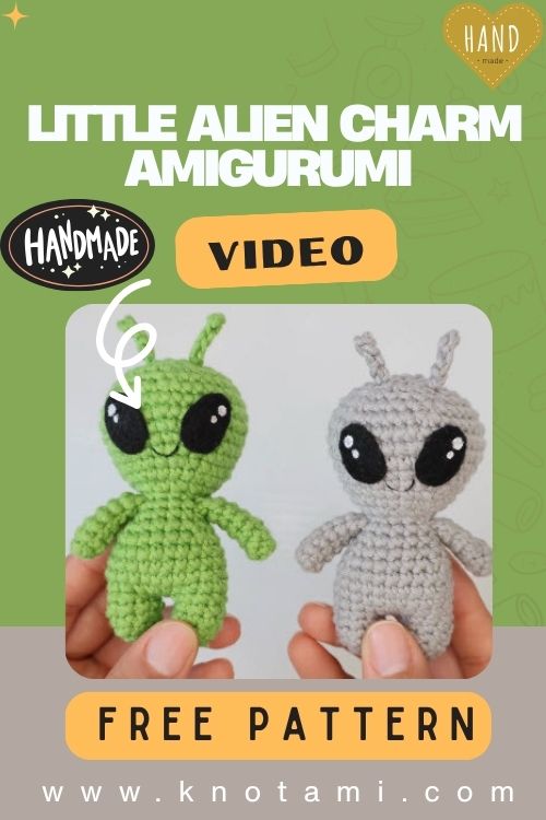 Easy Crochet Little Alien Charm Amigurumi PatternToy
