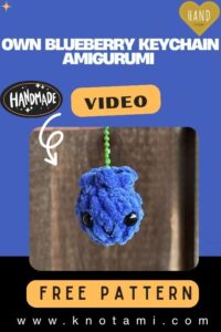 Crochet Blueberry Keychain Amigurumi Pattern For bags