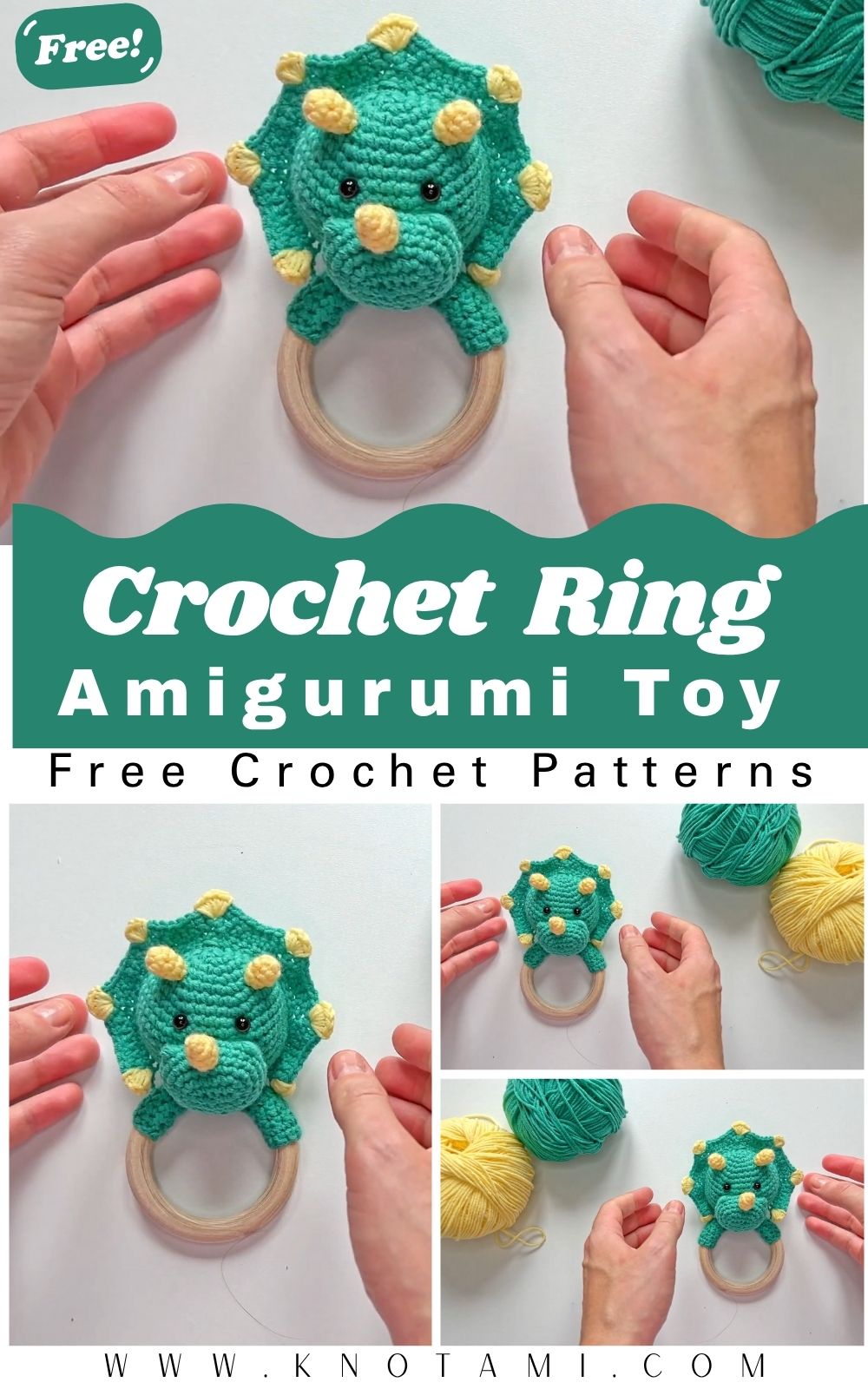 Easy DIY Crochet Teething Ring Grasping Amigurumi Pattern Toy