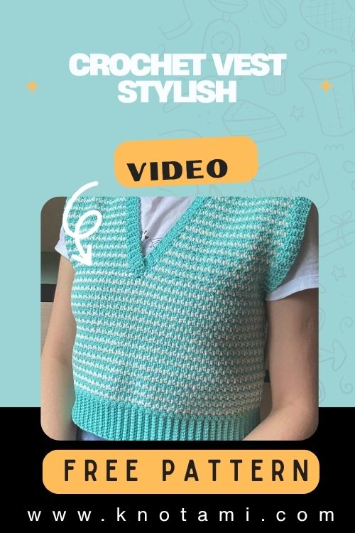 How to Crochet Houndstooth Vest Stylish Beginner Pattern