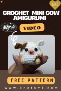 How to Crochet Mini Cow Amigurumi Pattern Toy