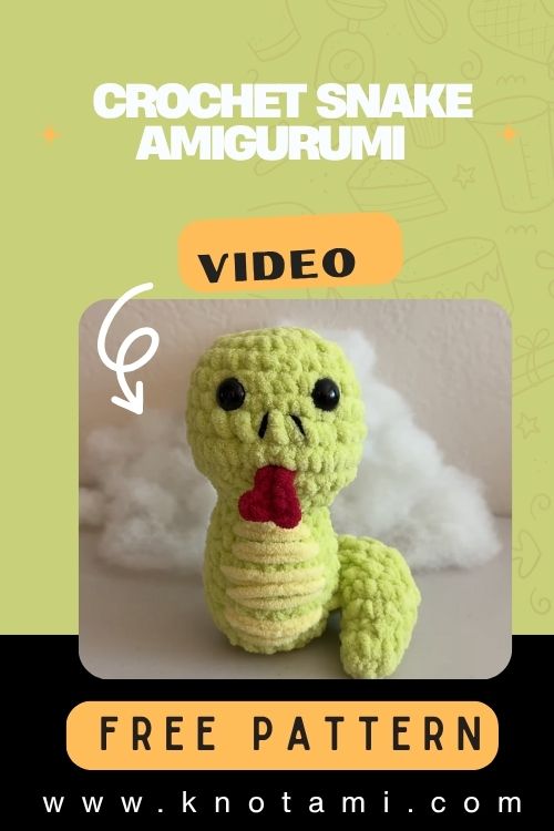 How to Crochet Snake Amigurumi Toy Pattern for Beginners