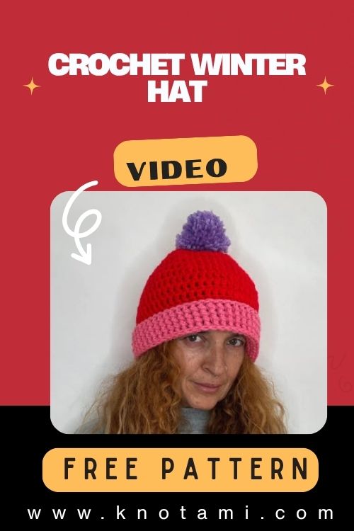 How to Crochet Winter Hat Cozy Pom-Pom Beanie Pattern