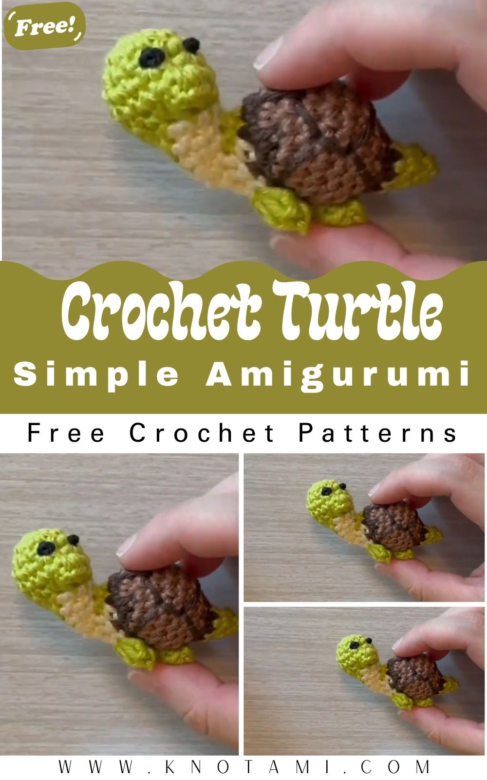 How to Make a Crochet Simple Turtle Amigurumi Pattern