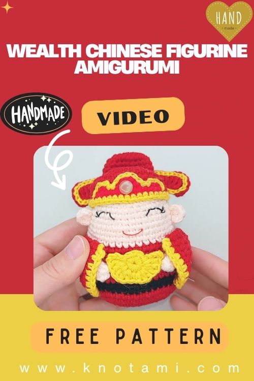 Mini Crochet Fat Wealth Chinese Figurine Amigurumi Pattern