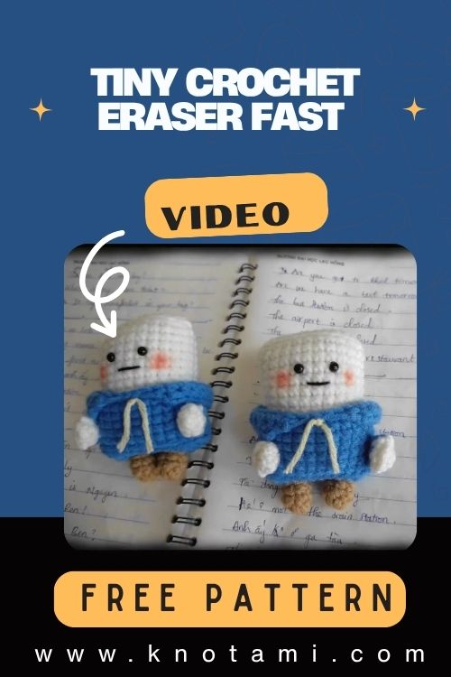 Tiny Crochet Eraser Fast & Adorable Amigurumi Pattern