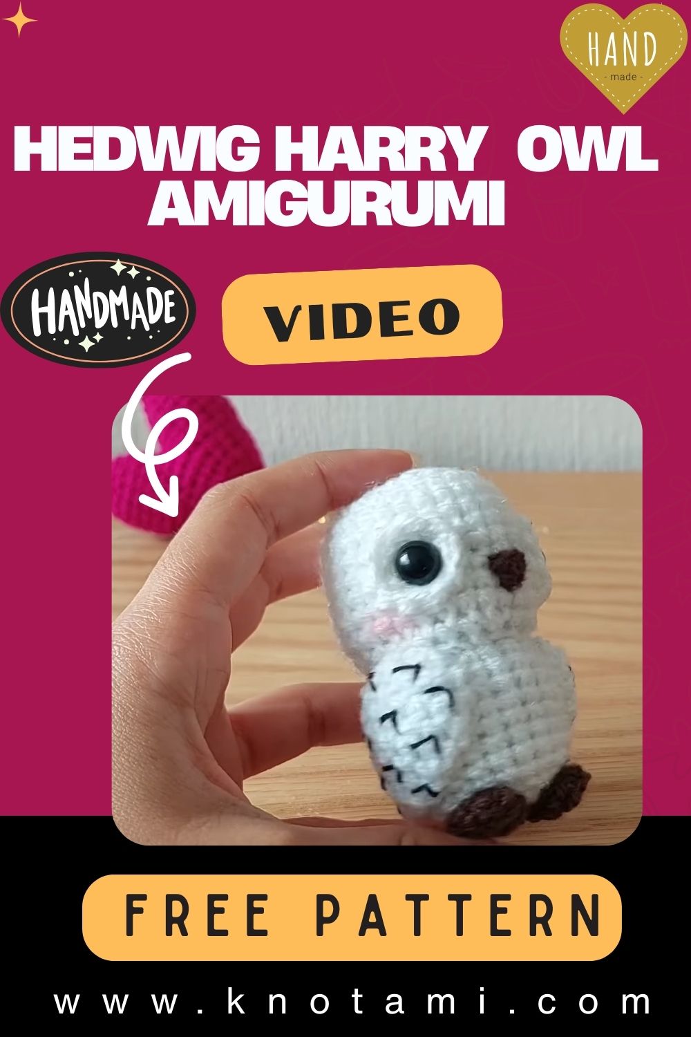 DIY Crochet Hedwig Harry Potter Owl Amigurumi Pattern