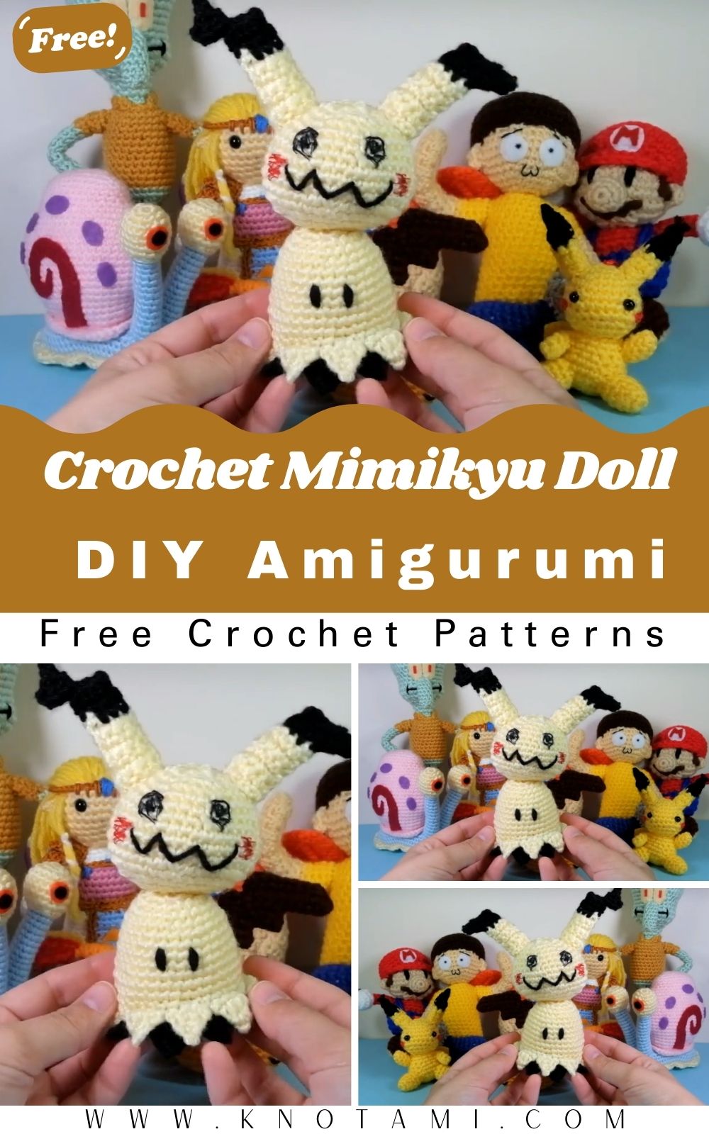 Mimikyu Amigurumi Crochet Pattern | Cute Ghost Plush Toy