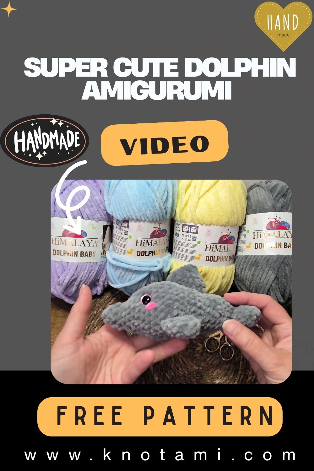 DIY Crochet Super Cute Dolphin Amigurumi Pattern