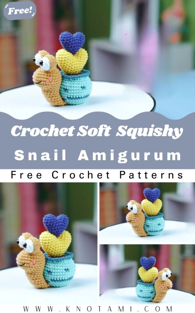 Easy Crochet Soft Squishy Snail Amigurum Pattern