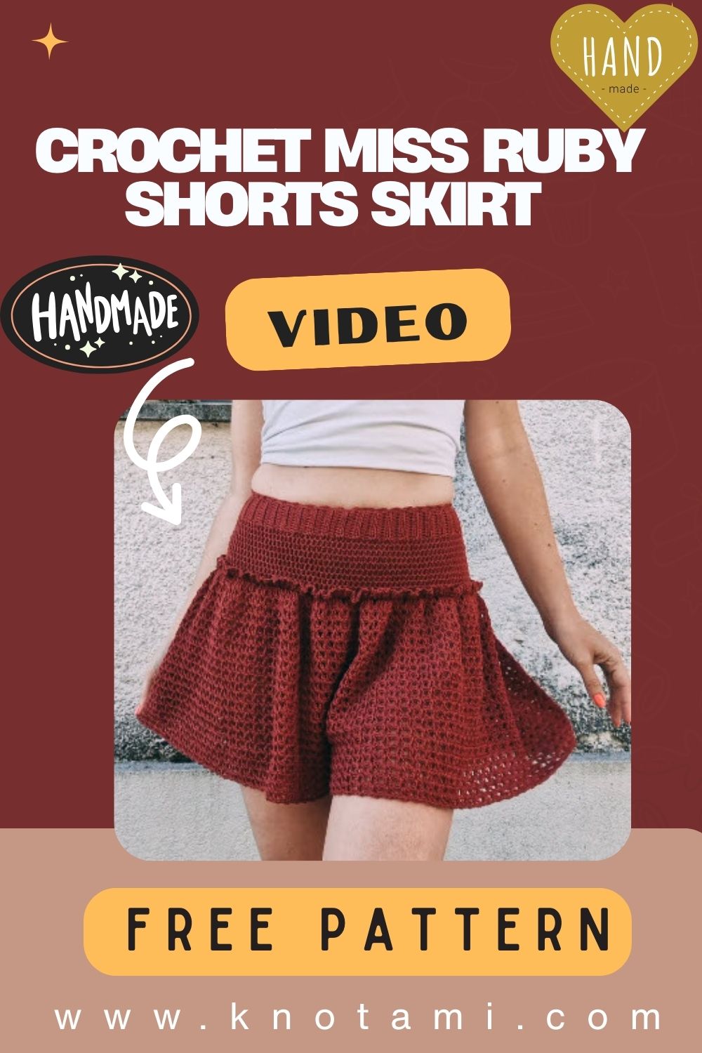 Peaceful Crochet Miss Ruby Shorts Skirt Sizing & Styling Pattern