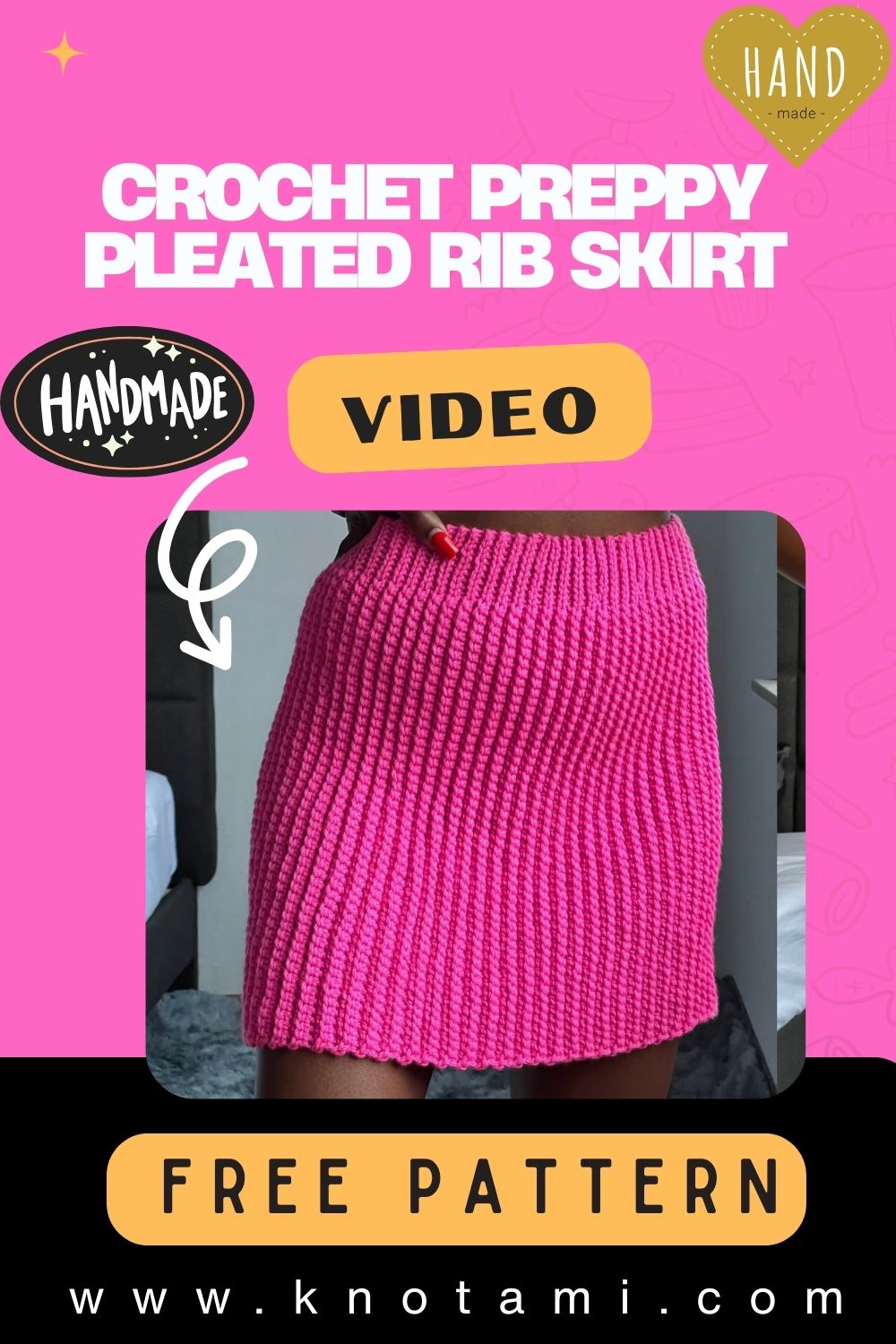 Awesome Crochet Preppy Pleated Rib Skirt Pattern