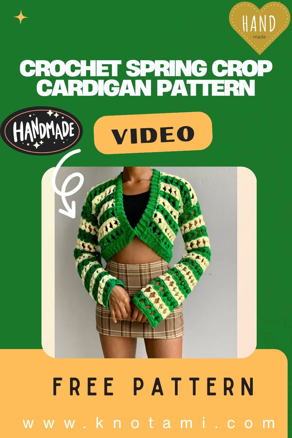 Luxurious Crochet Spring Crop Cardigan Pattern