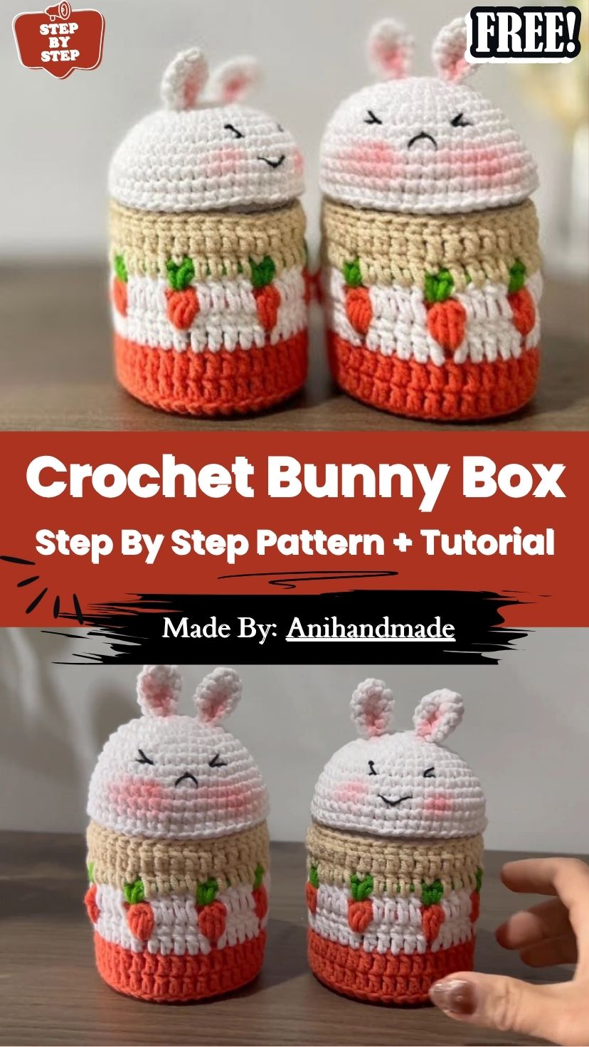 Crochet Bunny Box Amigurumi Pattern for Cute Home Décor