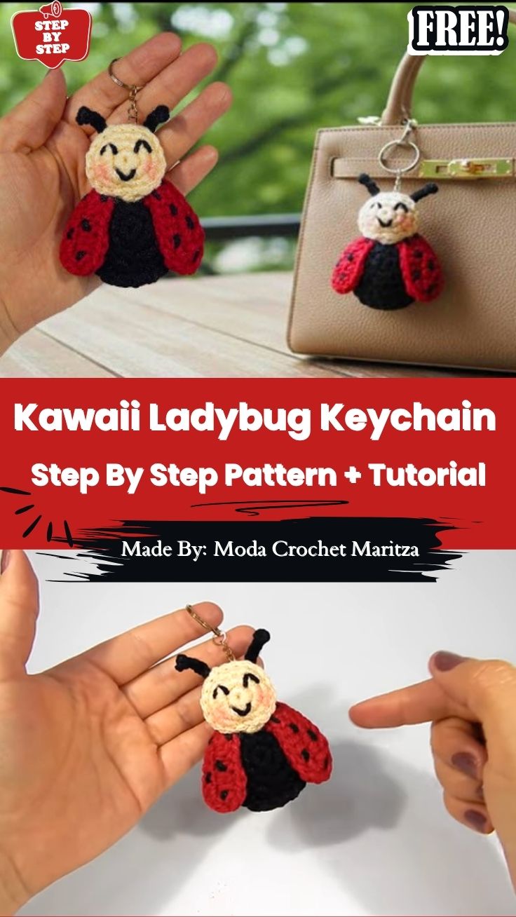 Crochet Kawaii Ladybug Keychain Amigurumi With Easy Instructions