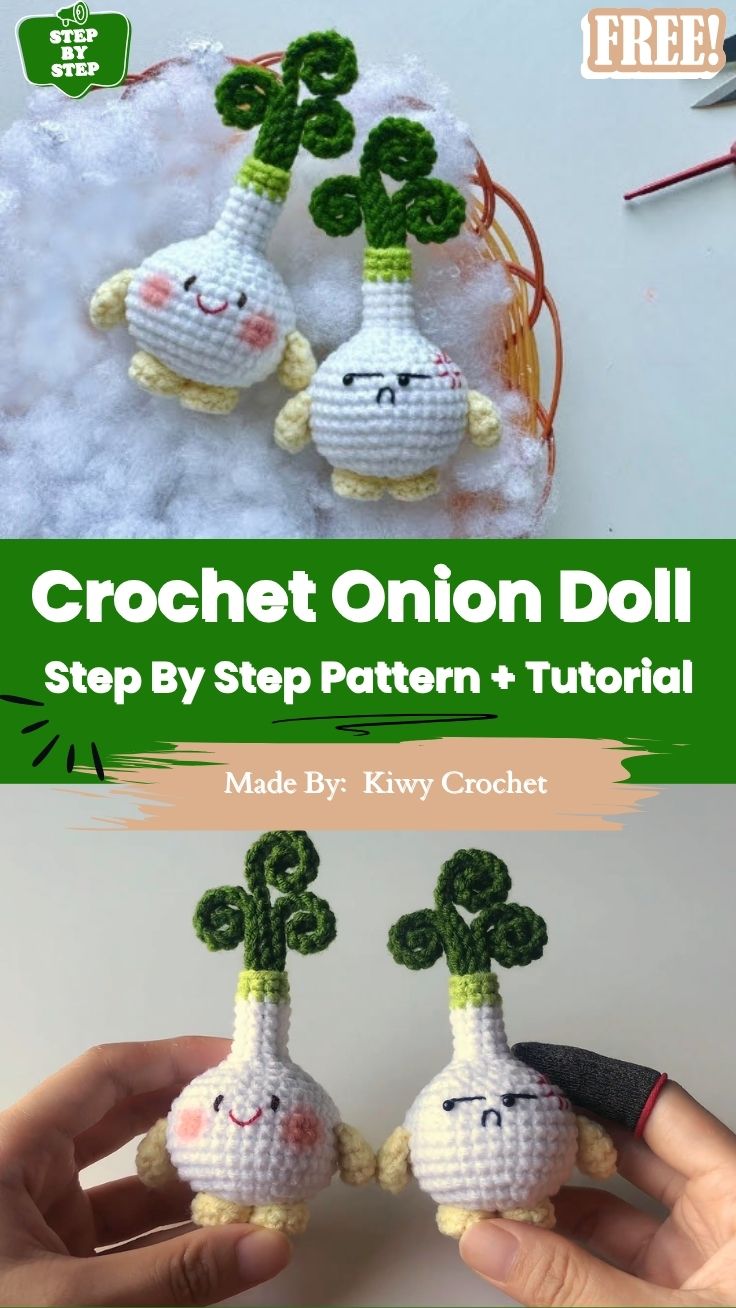 Crochet Onion Doll Amigurumi Pattern for Good Vibes