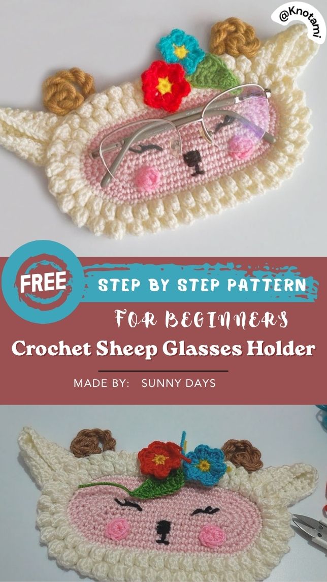 Crochet Sheep Glasses Holder Pattern To Bring Personality